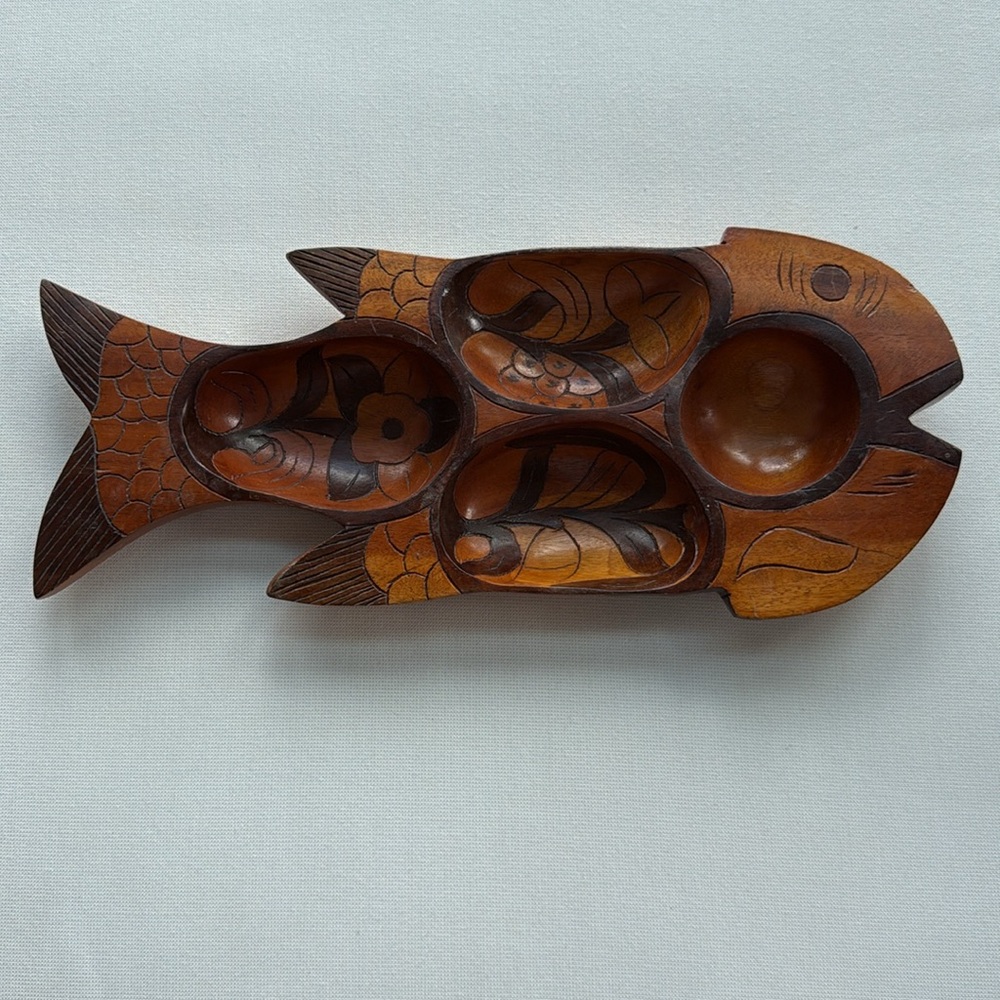 Handcrafted Wooden Fish Tray